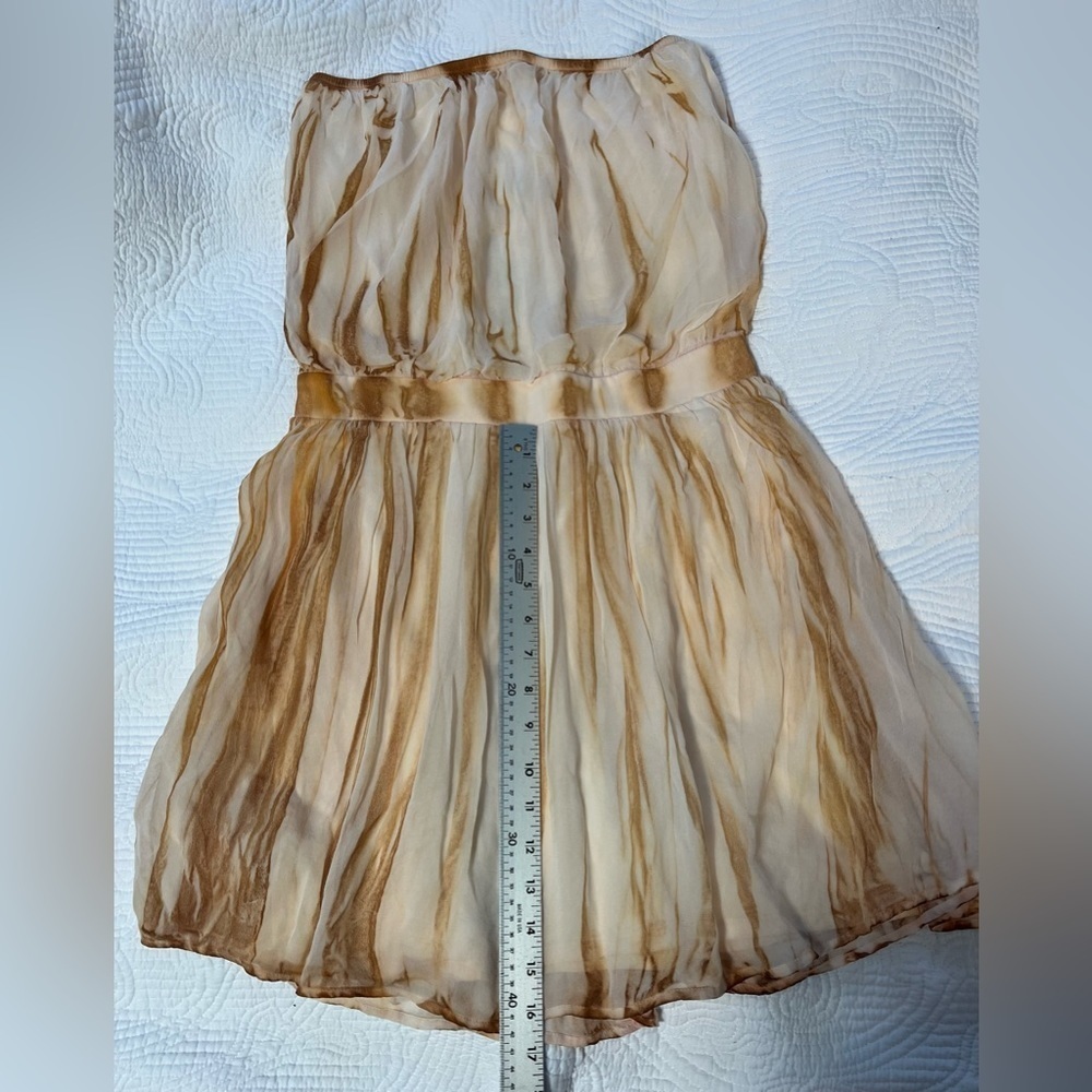 Silk Strapless Tube Mini Dress - Size M - Picture 5 of 8
